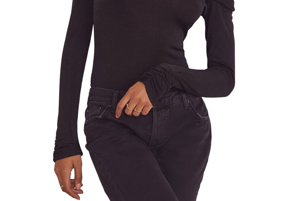 Body de um ombro só da Free People, Blossom Pearl, tamanho pequeno