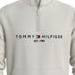 Tommy Hilfiger Moletom com capuz masculino com logotipo, branco, tamanho grande