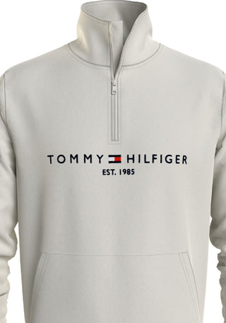 Tommy Hilfiger Moletom com capuz masculino com logotipo, branco, tamanho grande