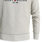 Tommy Hilfiger Moletom com capuz masculino com logotipo, branco, tamanho grande