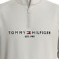 Moletom com capuz e logo Tommy Hilfiger masculino, branco, tamanho médio