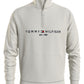 Moletom com capuz e logo Tommy Hilfiger masculino, branco, tamanho médio