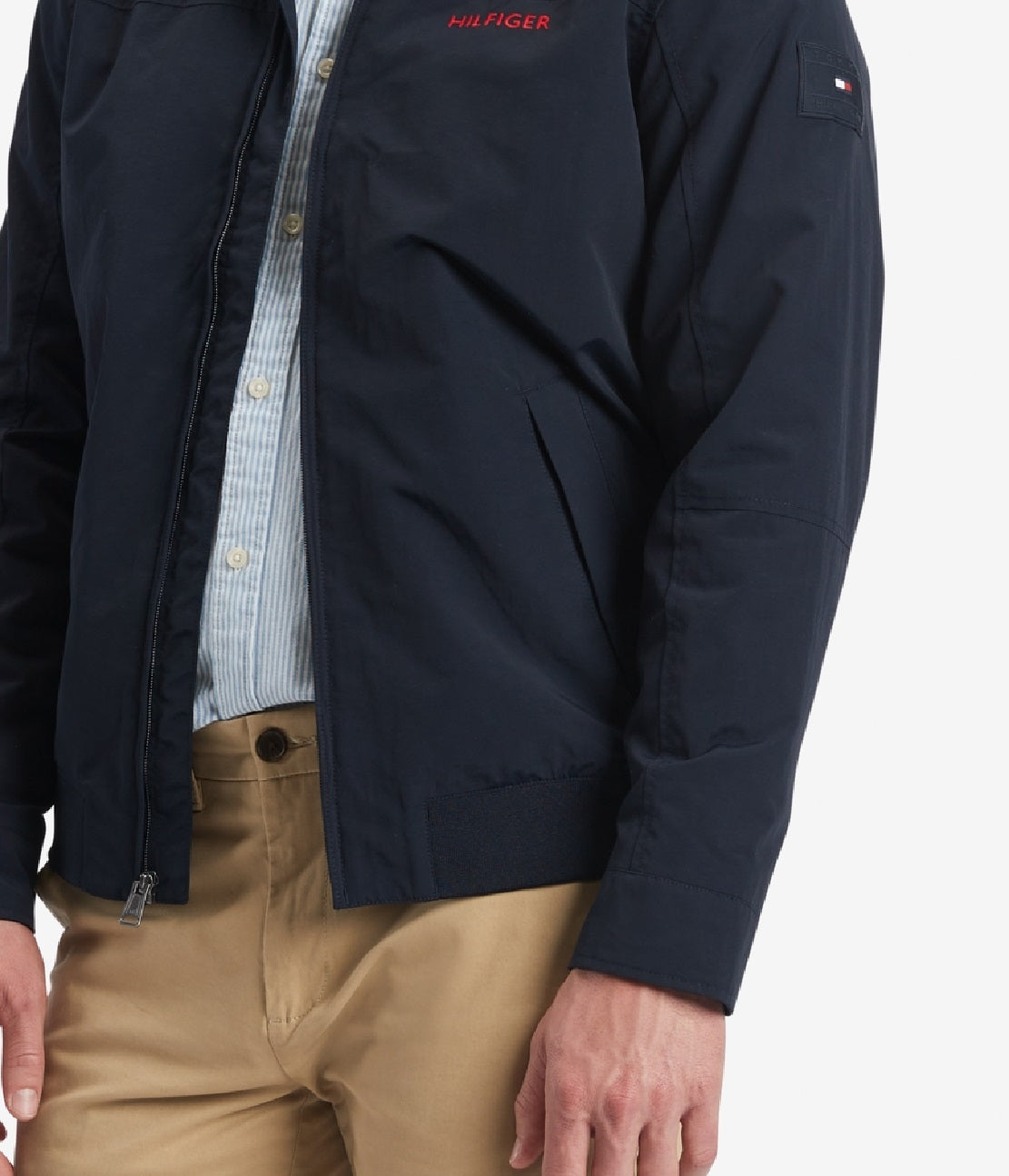 Jaqueta impermeável Tommy Hilfiger Regatta masculina azul tamanho X-G