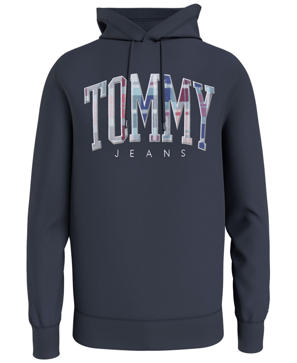 Tommy Hilfiger Moletom com capuz masculino regular fit com logotipo xadrez azul tamanho XS