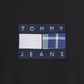 Tommy Hilfiger Moletom masculino com gola redonda e logo xadrez, ajuste relaxado, preto, tamanho médio