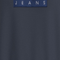 Tommy Hilfiger Moletom masculino com gola redonda e logo xadrez, ajuste relaxado, azul, tamanho extragrande
