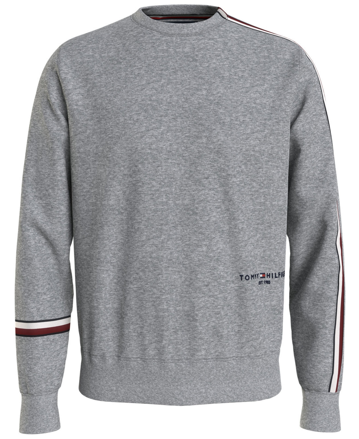 Tommy Hilfiger New Global Stripe Crewneck Sweatshirt Masculino Cinza Tamanho Médio