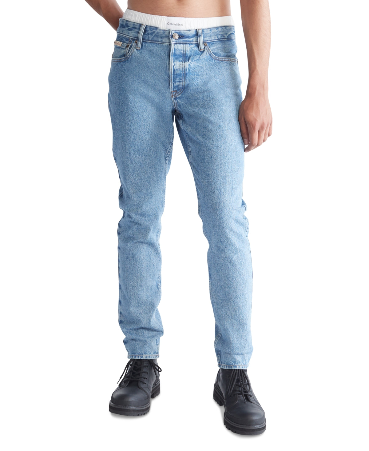 Calça Jeans Slim Fit Masculina Calvin Klein Azul Tamanho 34X30