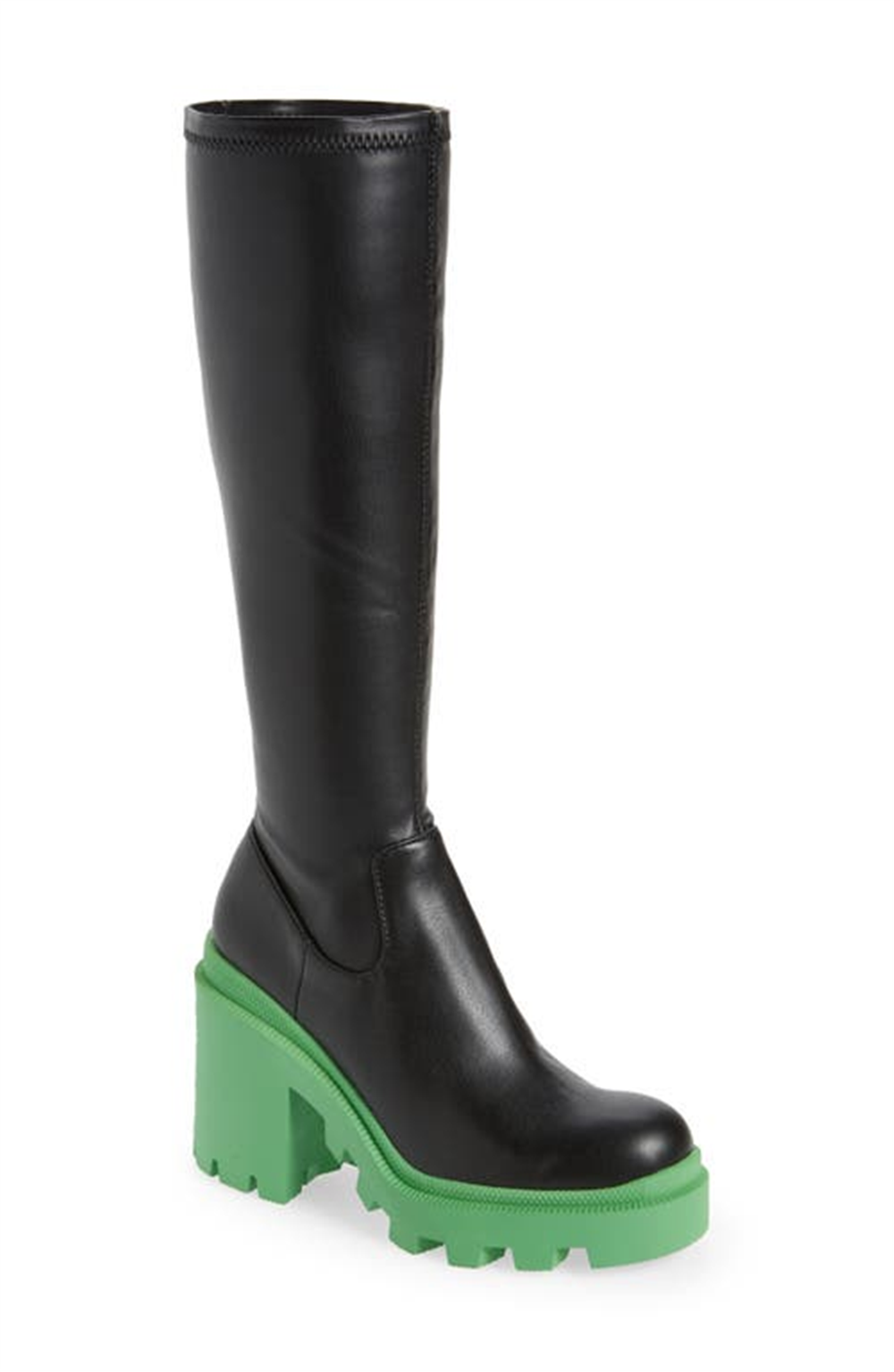 Steve Madden Roxanna Bota de cano alto preta/verde tamanho 9,5