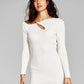 E agora este vestido suéter feminino com recorte em corrente, tamanho X-S