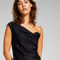 E agora este vestido feminino assimétrico com alças de corrente, preto, tamanho pequeno