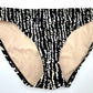 Calcinha de biquíni hipster feminina Kona Sol com cobertura média, preta, tamanho G