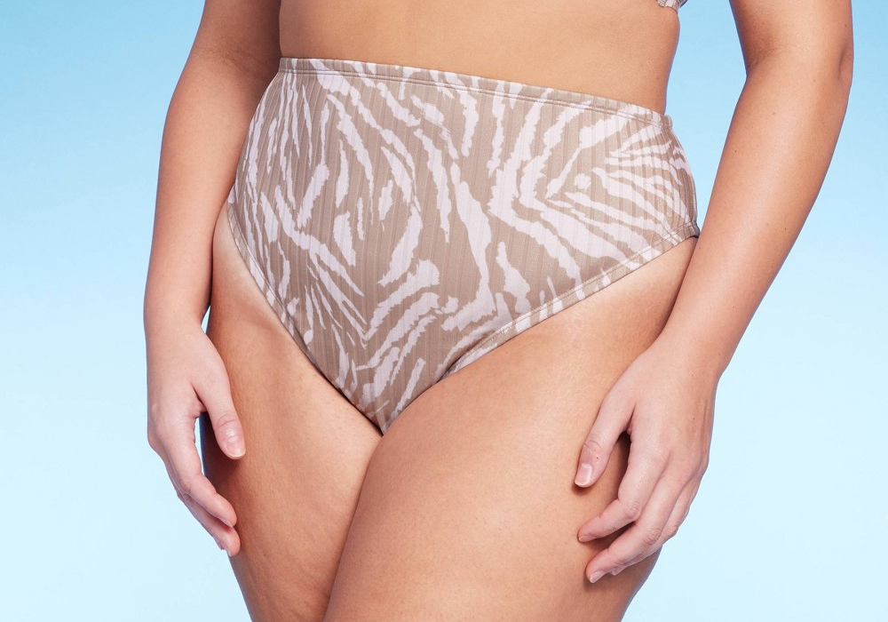 Biquíni Wild Fable Feminino com Estampa Animal Cintura Alta Perna Alta Cheeky 2X