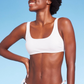 Top de biquíni bralette canelado branco Wild Fable - tamanho XXS feminino