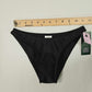 Calcinha de biquíni feminina Wild Fable preta e atrevida de cintura alta, tamanho XXS