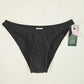 Calcinha de biquíni feminina Wild Fable preta e atrevida de cintura alta, tamanho XXS