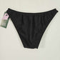 Calcinha de biquíni feminina Wild Fable preta e atrevida de cintura alta, tamanho XXS