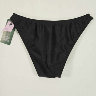 Calcinha de biquíni feminina Wild Fable preta e atrevida de cintura alta, tamanho XXS