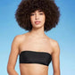 Top de biquíni feminino Wild Fable preto com alças finas - Pull Over XS