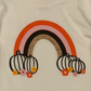 Camiseta de abóbora arco-íris para meninas - Halloween/Ação de Graças, tamanho 5T, cor variável
