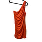 Vestido curto de malha franzida A New Day laranja tamanho G