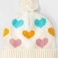 Gorro jacquard com coração creme Cat &amp; Jack Girls, tamanho único