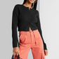 Cardigan preto Wild Fable para mulheres - Botão frontal tamanho G