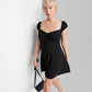 Vestido skatista preto Wild Fable feminino, manga curta e ajuste flare, tamanho mini médio