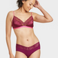 Roupa íntima hipster de algodão roxo Auden Berry com cós de renda - tamanho P feminino