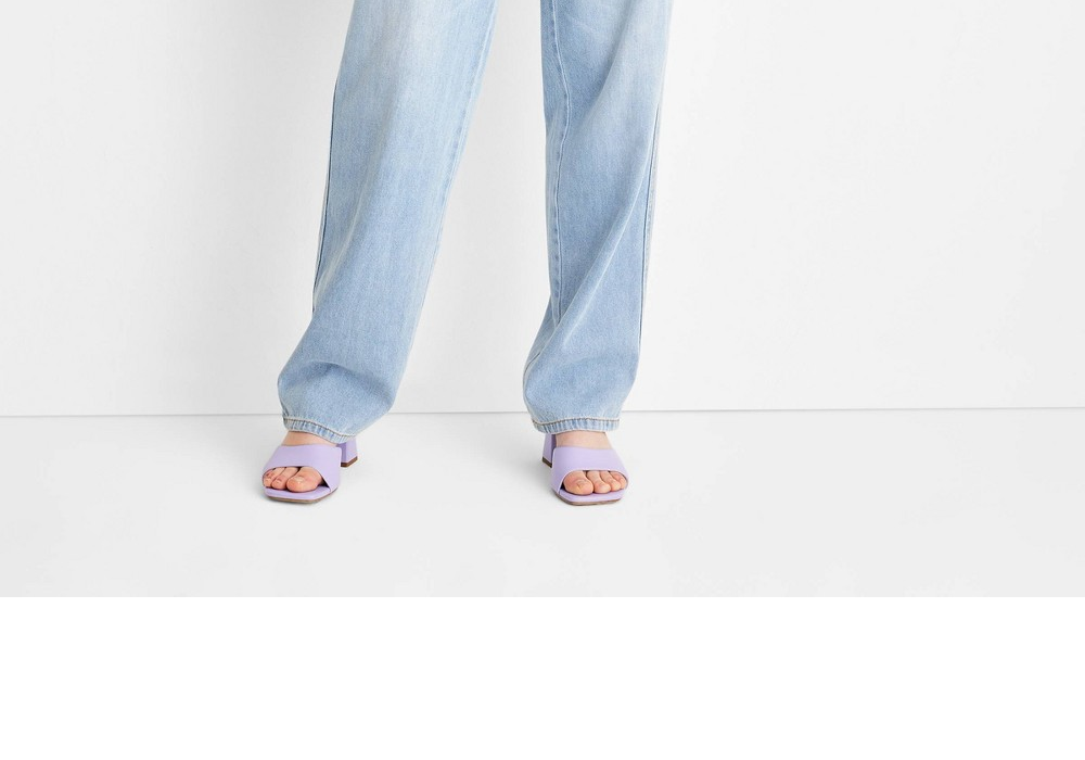 Calça jeans feminina Future Collective de cintura média e caimento largo - Alani Noelle Azul, tamanho 10