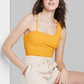 Body feminino Wild Fable manga laranja aberto nas costas tamanho XS