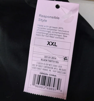 Wild Fable Top feminino preto com recortes minúsculos tamanho XXL