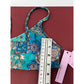 Top de biquíni bralette com estampa de retalhos azul Wild Fable para mulheres, tamanho XXS