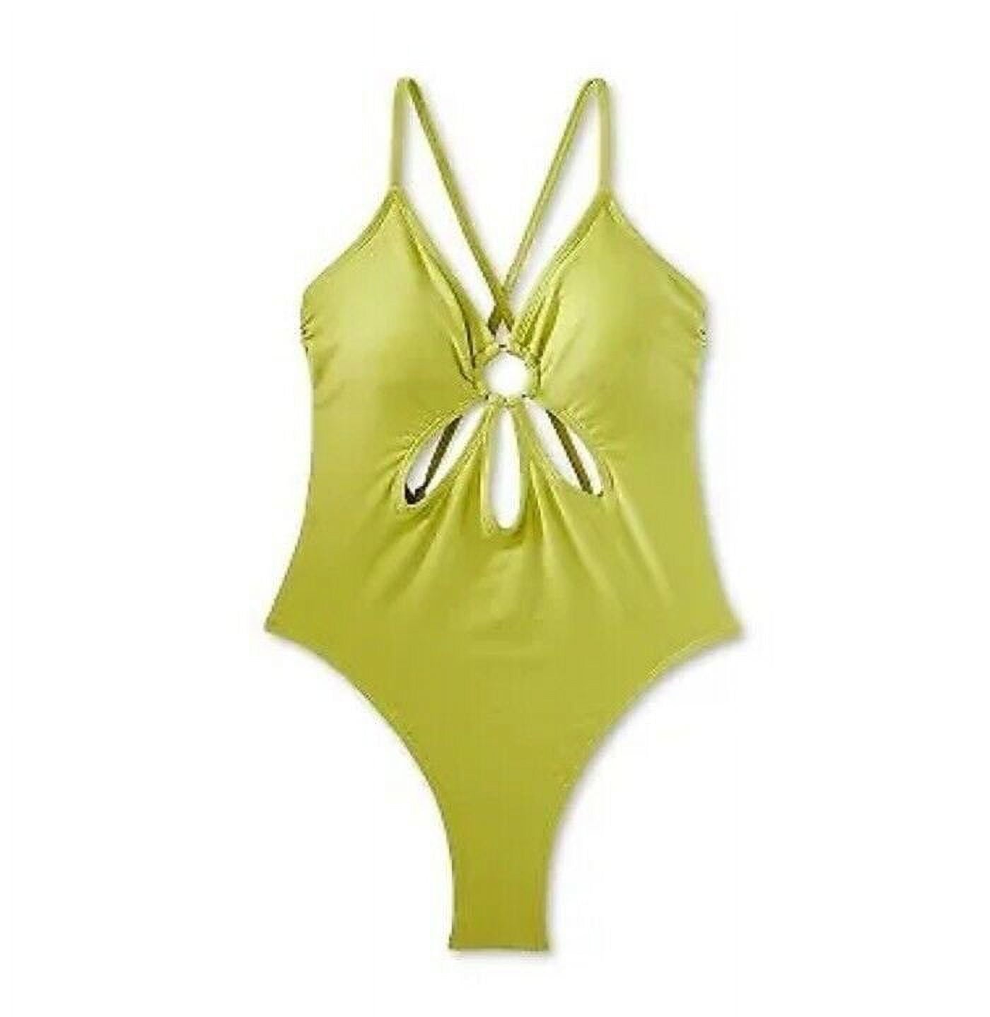 Maiô Wild Fable Green com recorte frontal em formato de anel - Feminino XS