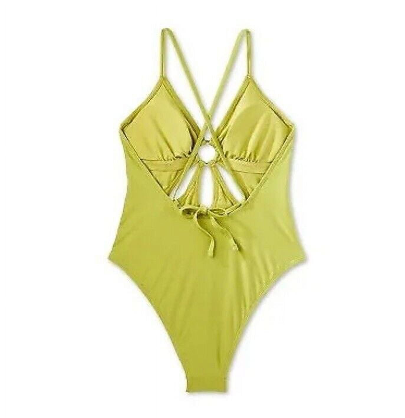 Maiô Wild Fable Green com recorte frontal em formato de anel - Feminino XS