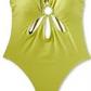Maiô Wild Fable Green com recorte frontal em formato de anel - Feminino XS