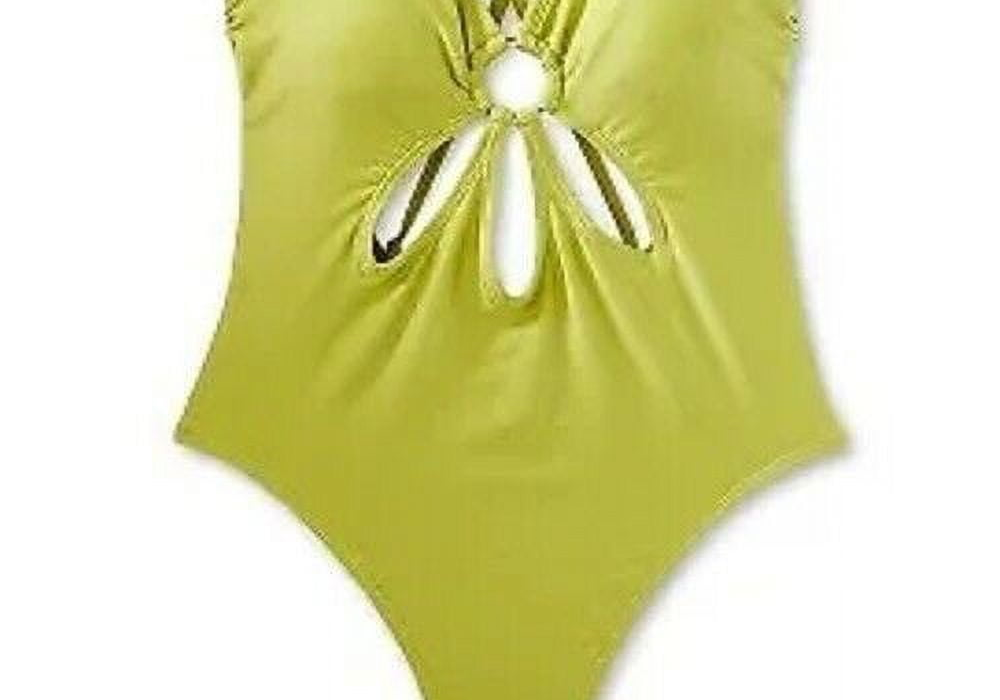 Maiô Wild Fable Green com recorte frontal em formato de anel - Feminino XS