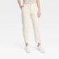 Calça Chino Feminina Slim Fit de Cintura Alta A New Day, Creme, Tamanho 10