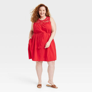 Vestido sem mangas vermelho Knox Rose Berry feminino tamanho XXL