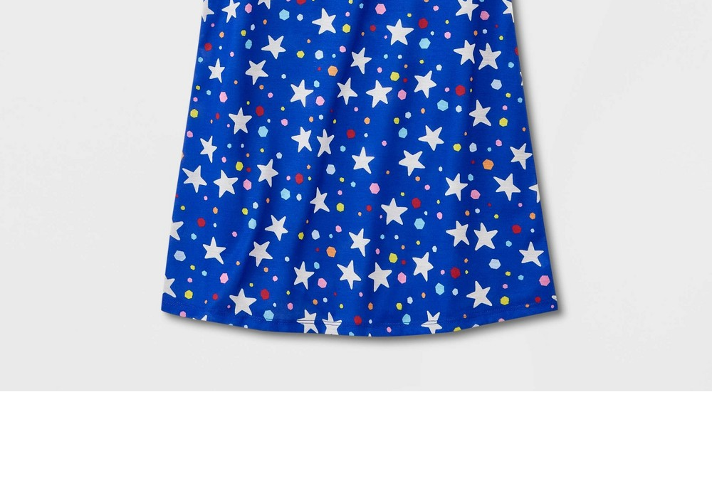 Camisola de manga curta Cat &amp; Jack Girls Azul Tamanho P