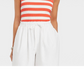 Blusa regata listrada feminina Universal Thread, laranja, tamanho G