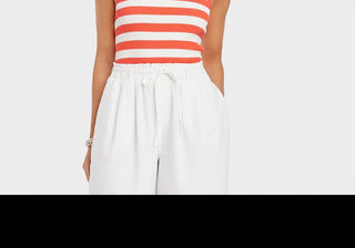 Blusa regata listrada feminina Universal Thread, laranja, tamanho G