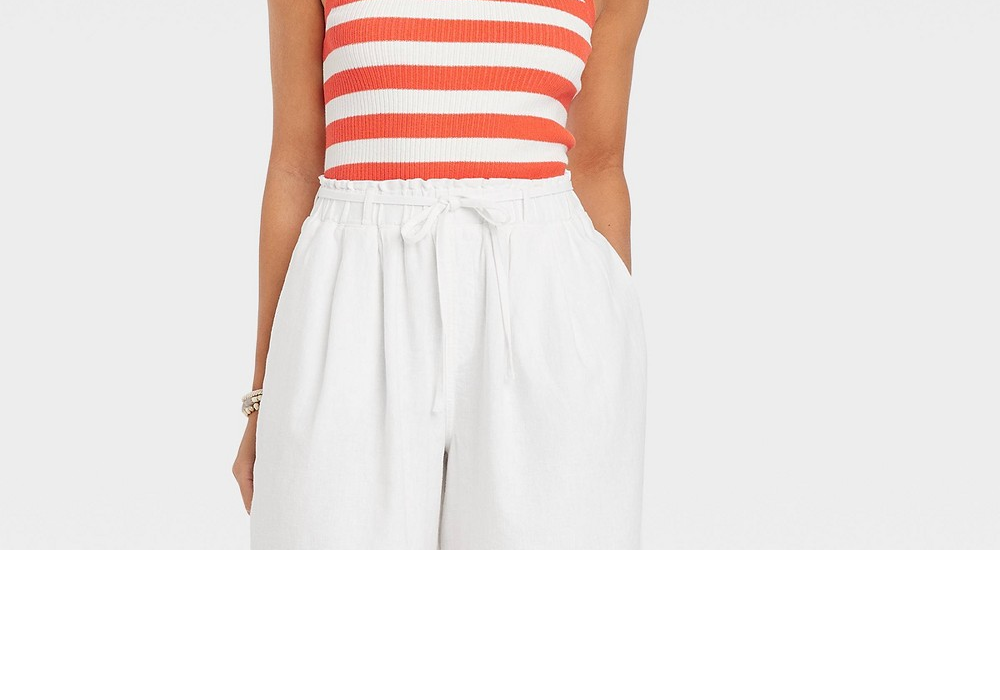 Blusa regata listrada feminina Universal Thread, laranja, tamanho G