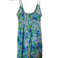 Vestido de linho floral azul XS Wild Fable feminino