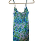 Vestido de linho floral azul XS Wild Fable feminino