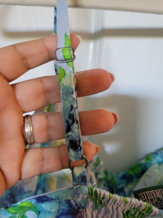 Vestido de linho floral azul XS Wild Fable feminino