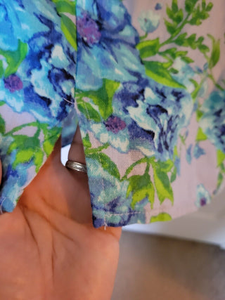 Vestido de linho floral azul XS Wild Fable feminino