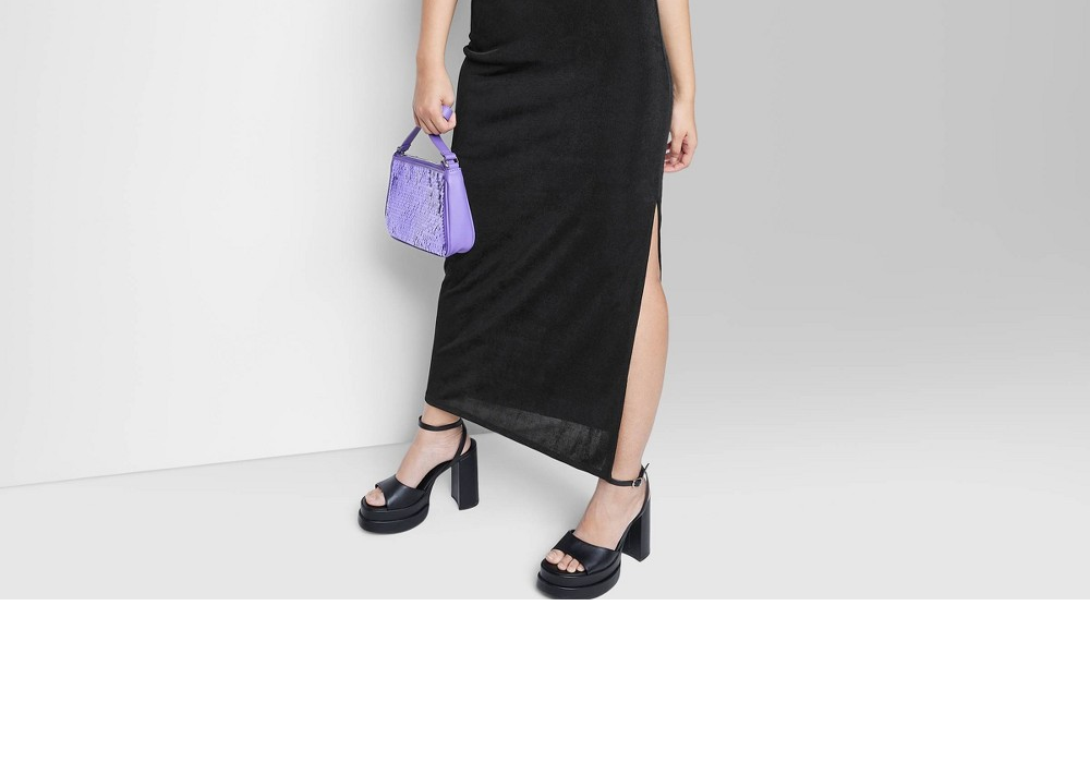 Vestido longo justo feminino Wild Fable XXS preto com amarração nas costas