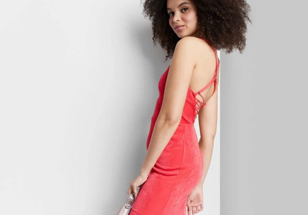 Vestido longo vermelho Wild Fable com amarração nas costas - tamanho P feminino