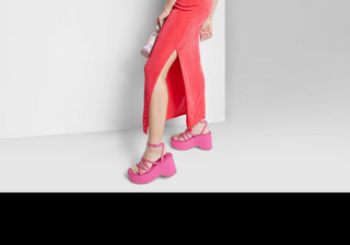 Vestido longo vermelho Wild Fable com amarração nas costas - tamanho P feminino